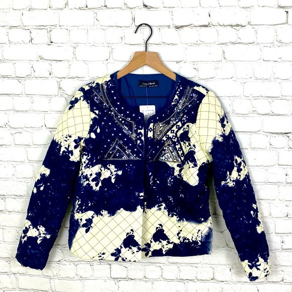Lucky Leaves Jackets & Blazers - NWT Lucky Leaves Quilted Sequin Blazer Size L